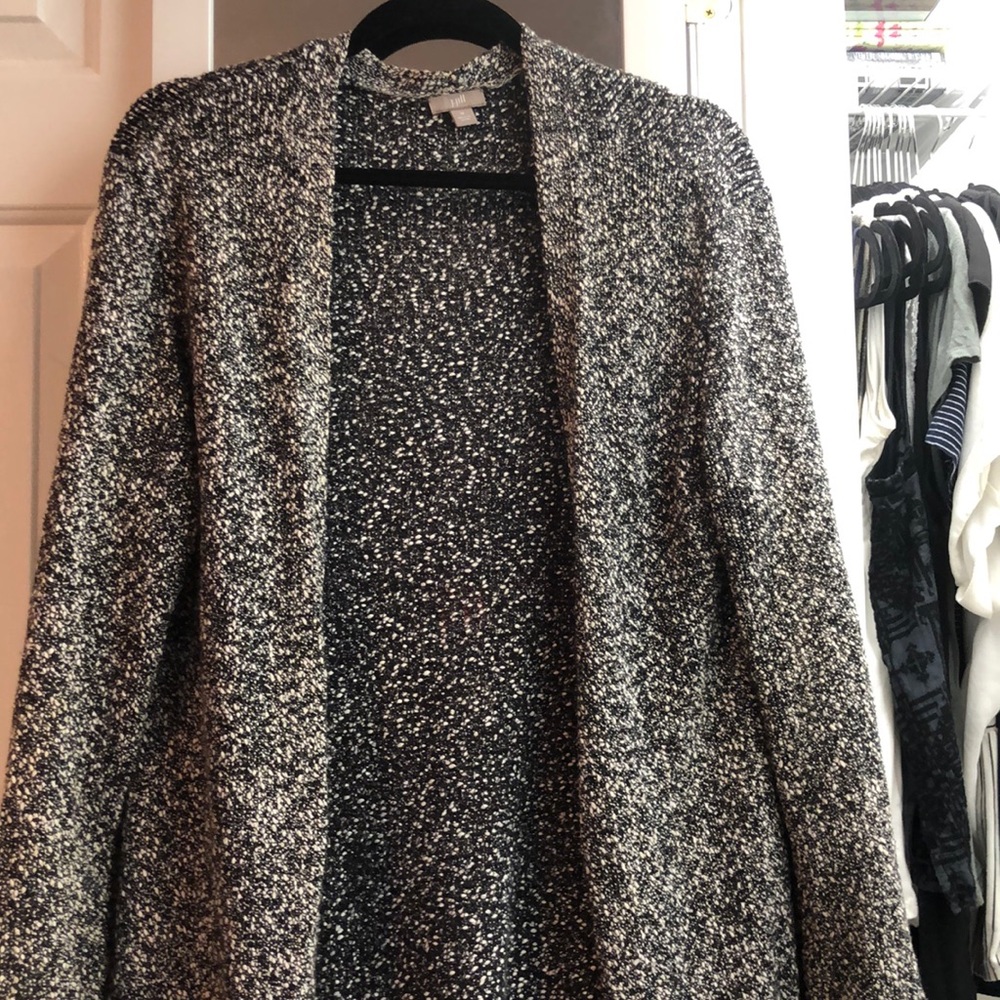 Black & white salt and pepper cardigan